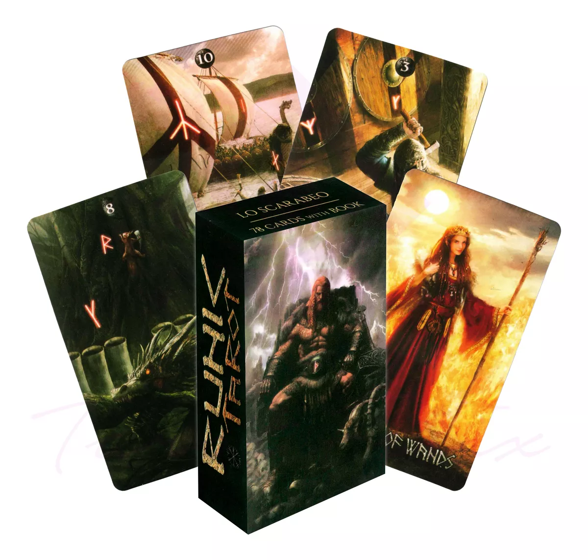 Tarot De Runas Vikingas Sabiduría Ancestral De Los Dioses - 78 Cartas