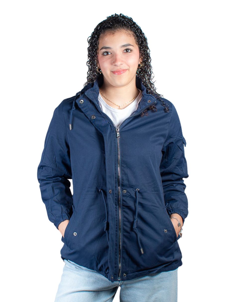 Chamarra para mujer de gabardina con forro cálido