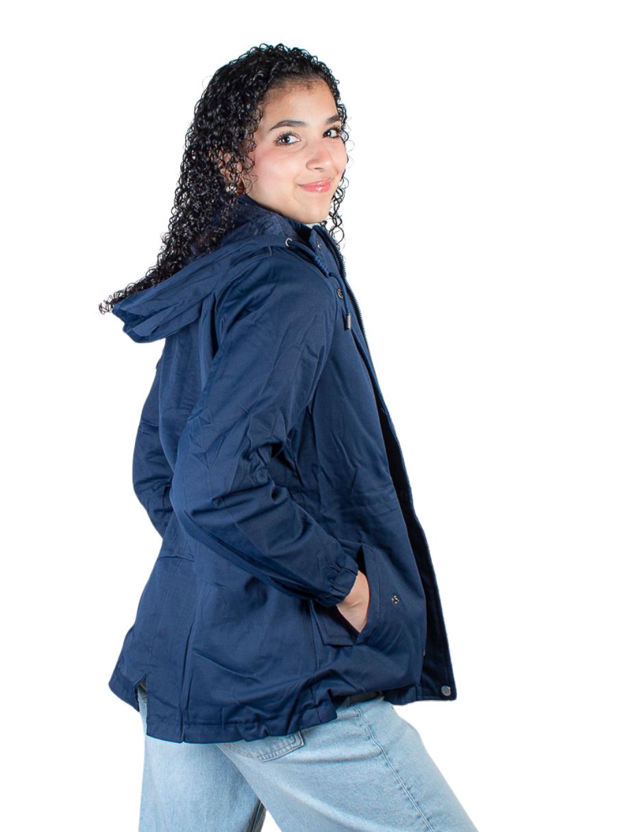 Chamarra para mujer de gabardina con forro cálido
