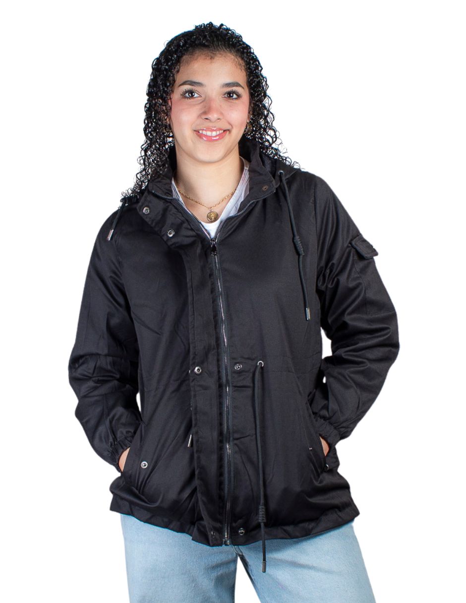 Chamarra para mujer de gabardina con forro cálido