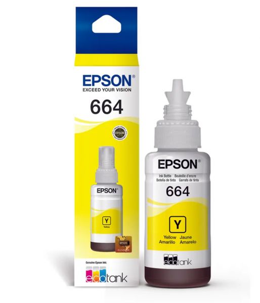 BOTELLA DE TINTA EPSON ECOTANK T664 AMARILLO SERIE L 70ML