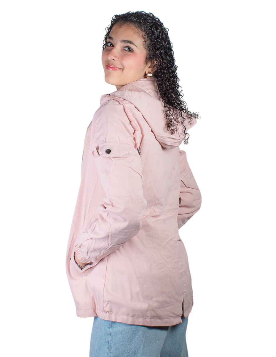 Chamarra para mujer de gabardina con forro cálido
