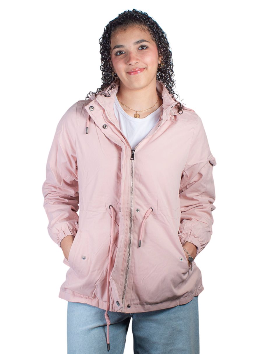 Chamarra para mujer de gabardina con forro cálido