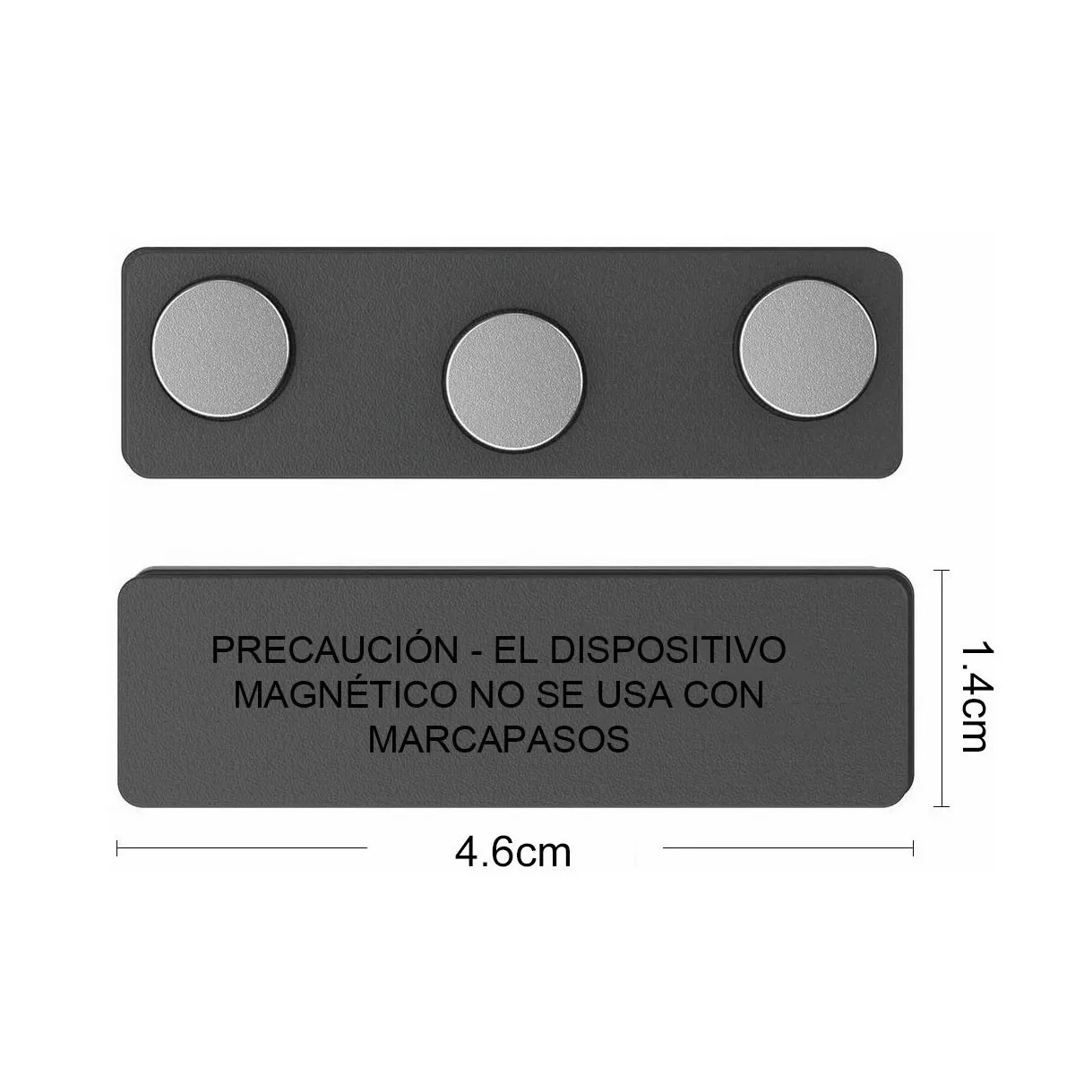 20 Porta Gafete Magnético Con 3 Imanes Plástico Insignia