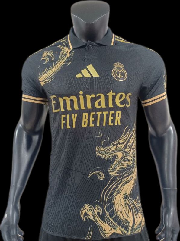Nuevo! Jersey Real Madrid 2024/2025 Edicion Especial Black Gold Dragon Talla L