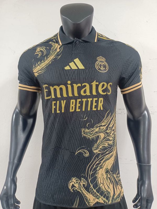 Nuevo! Jersey Real Madrid 2024/2025 Edicion Especial Black Gold Dragon Talla L