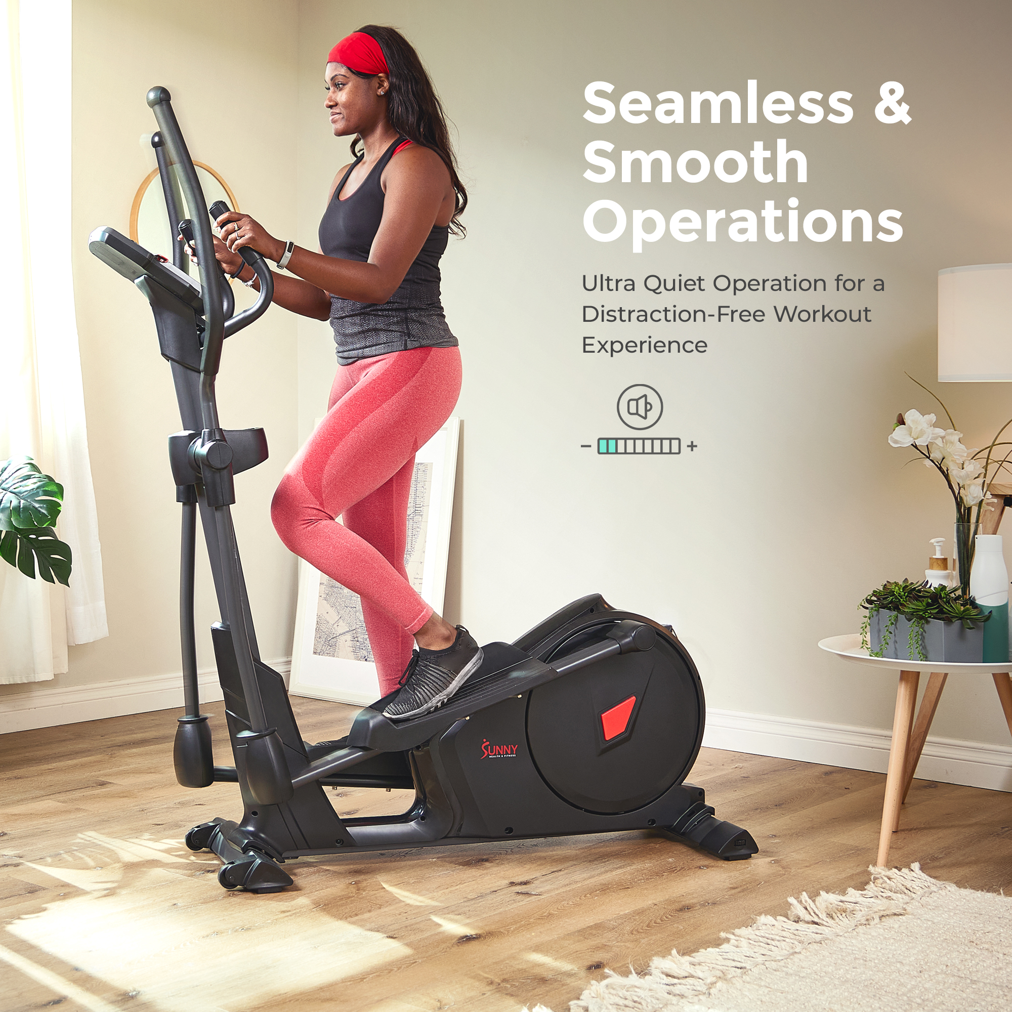 Máquina Elíptica Premium con Entrenador Inteligente Sunny Health 