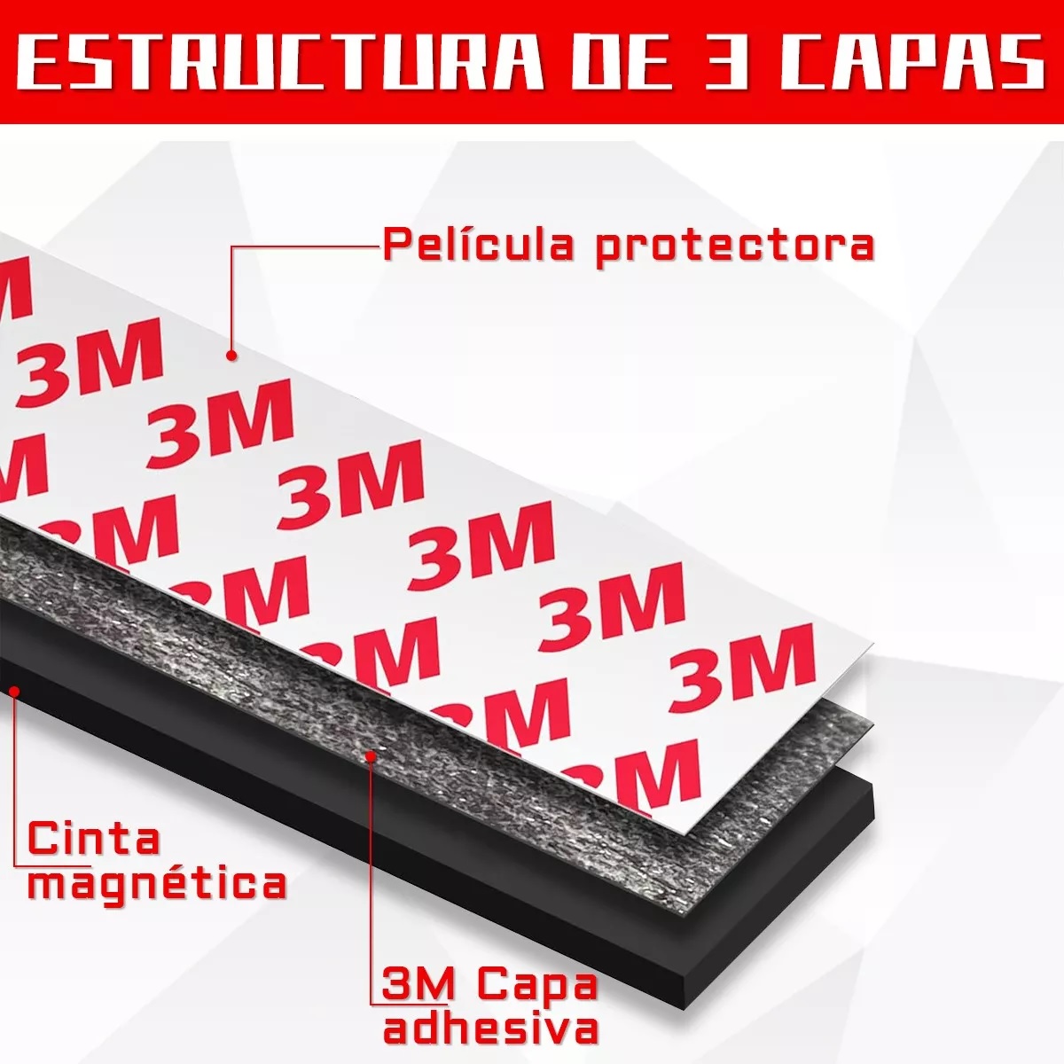 2pzs Tira Cinta Magnetica Adherible Rollo Ancho 1.5 Cm Y 3cm