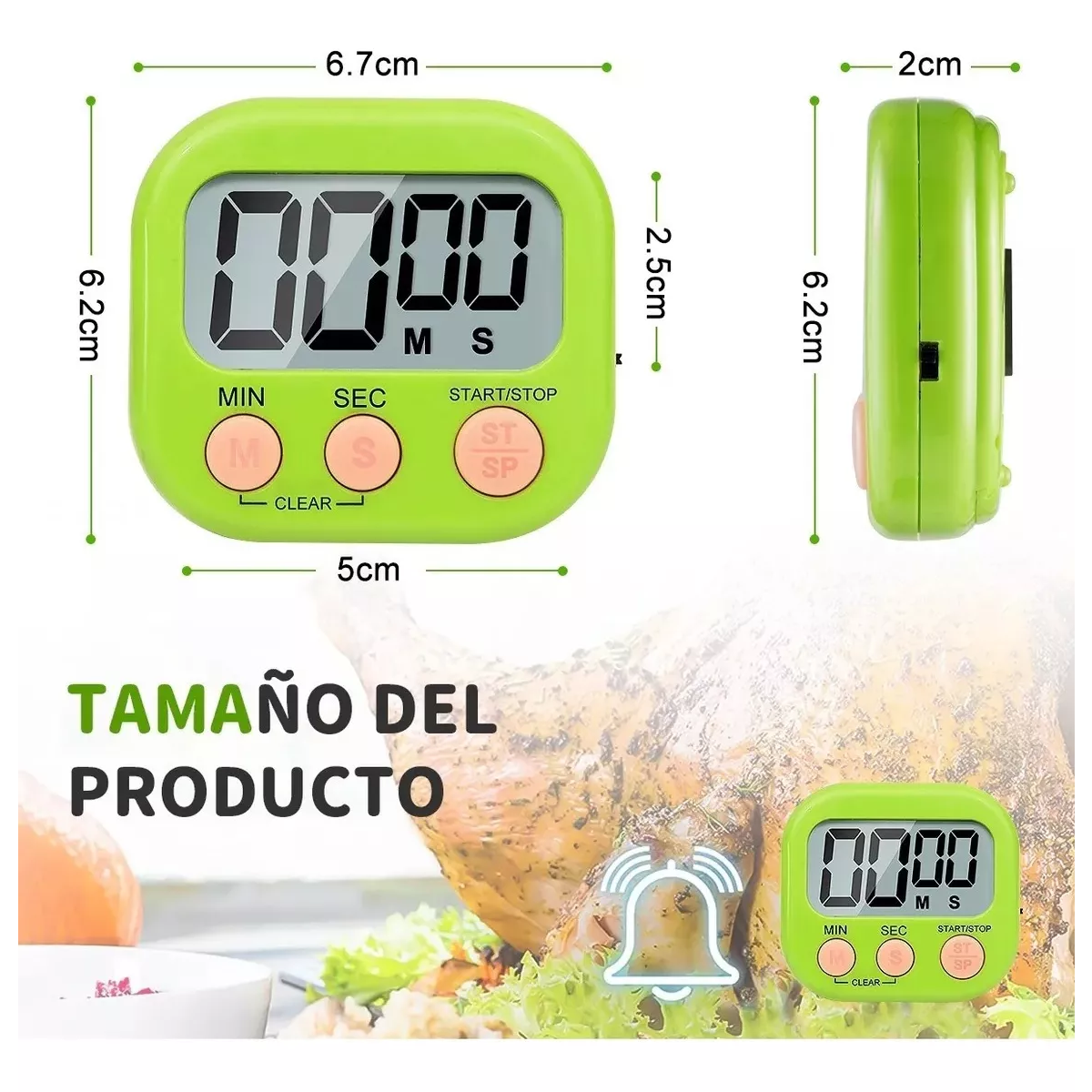 4 Temporizador Cocina Digital Huevo Timer Cronómetro Alarma