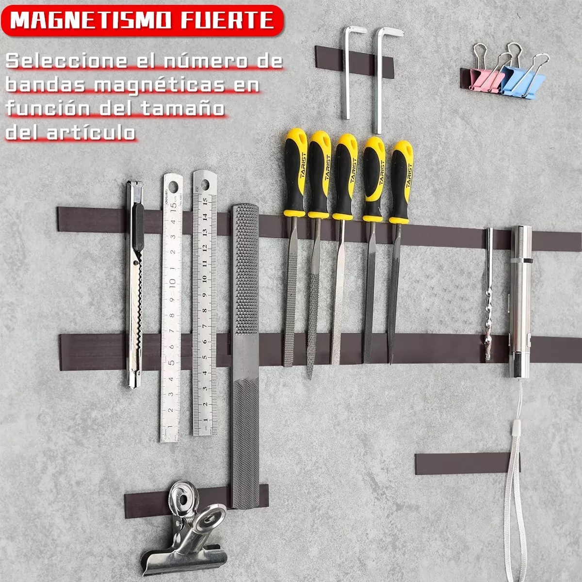 2pzs Tira Cinta Magnetica Adherible Rollo Ancho 1.5 Cm Y 3cm
