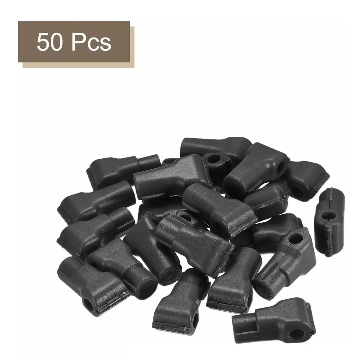 50 Pcs Candados Ganchos Exhibidor Negro Y 1 Llave Magnética