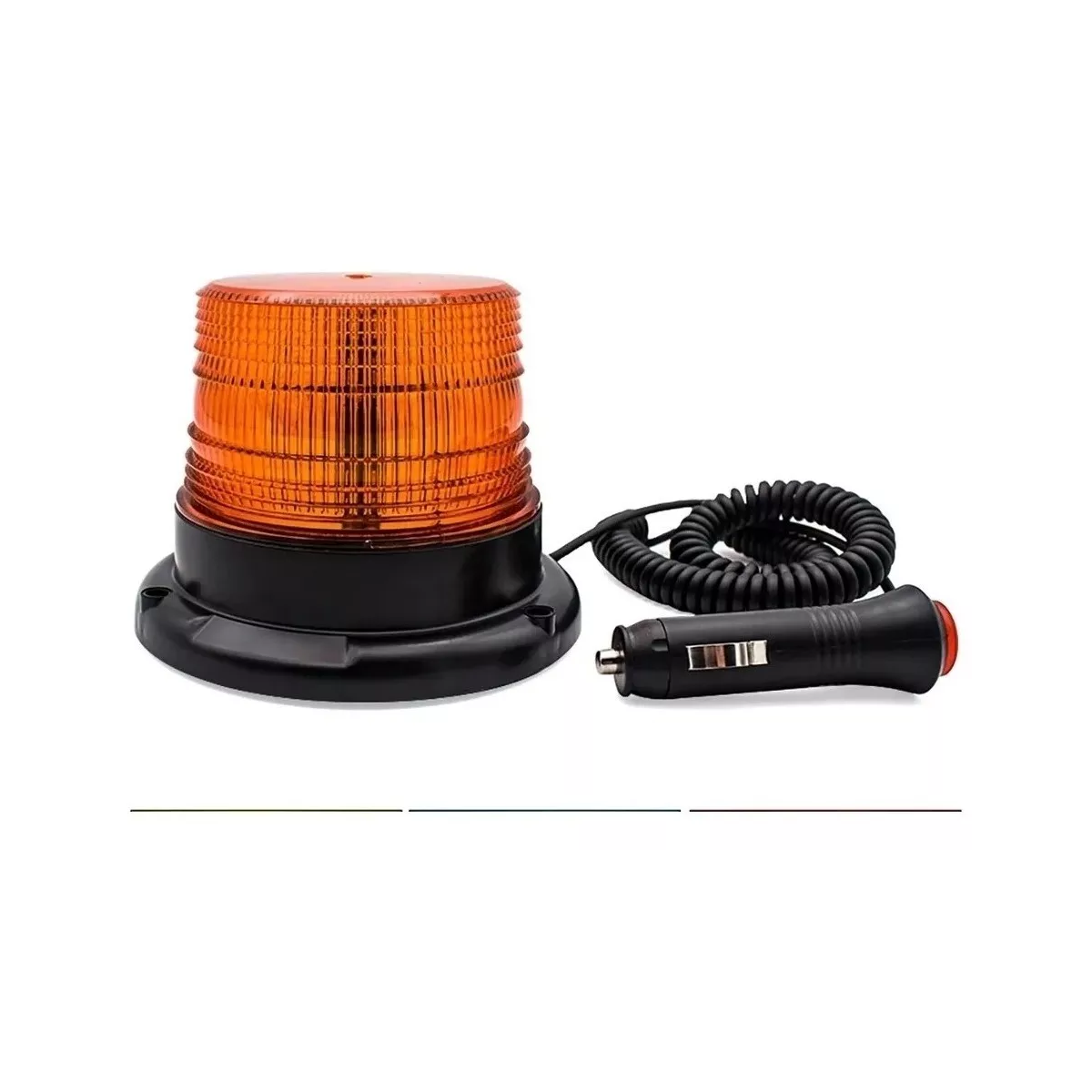 Torreta Led Ambar 12~24v Estrobo C/iman 16w 12 Leds