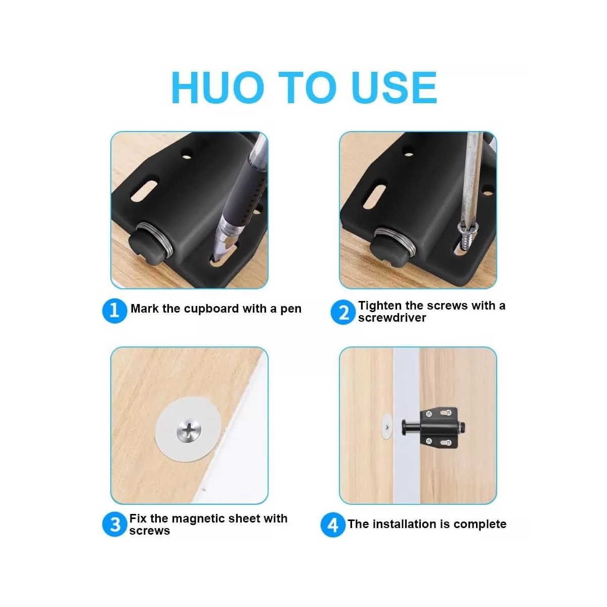 Resbalón Imán Automático Sencillo Magnético Push 20 Pcs