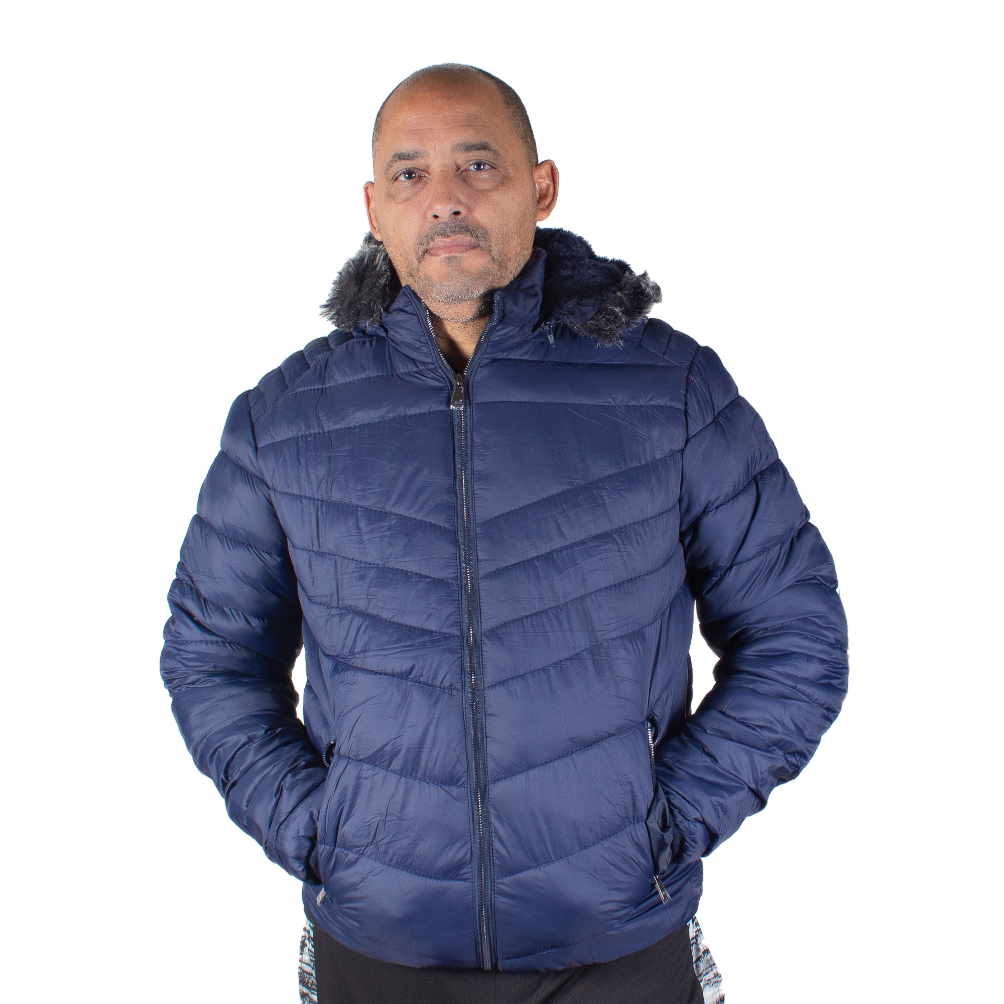 Chamarra Hombre Invierno. Ligera Y Abrigada. Con Capucha