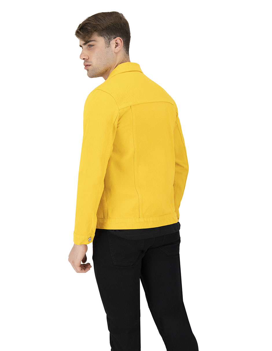 SET DE 2 CHAMARRAS DE MEZCLILLA BÁSICAS NEGRO, AMARILLO INDICUM HOMBRE