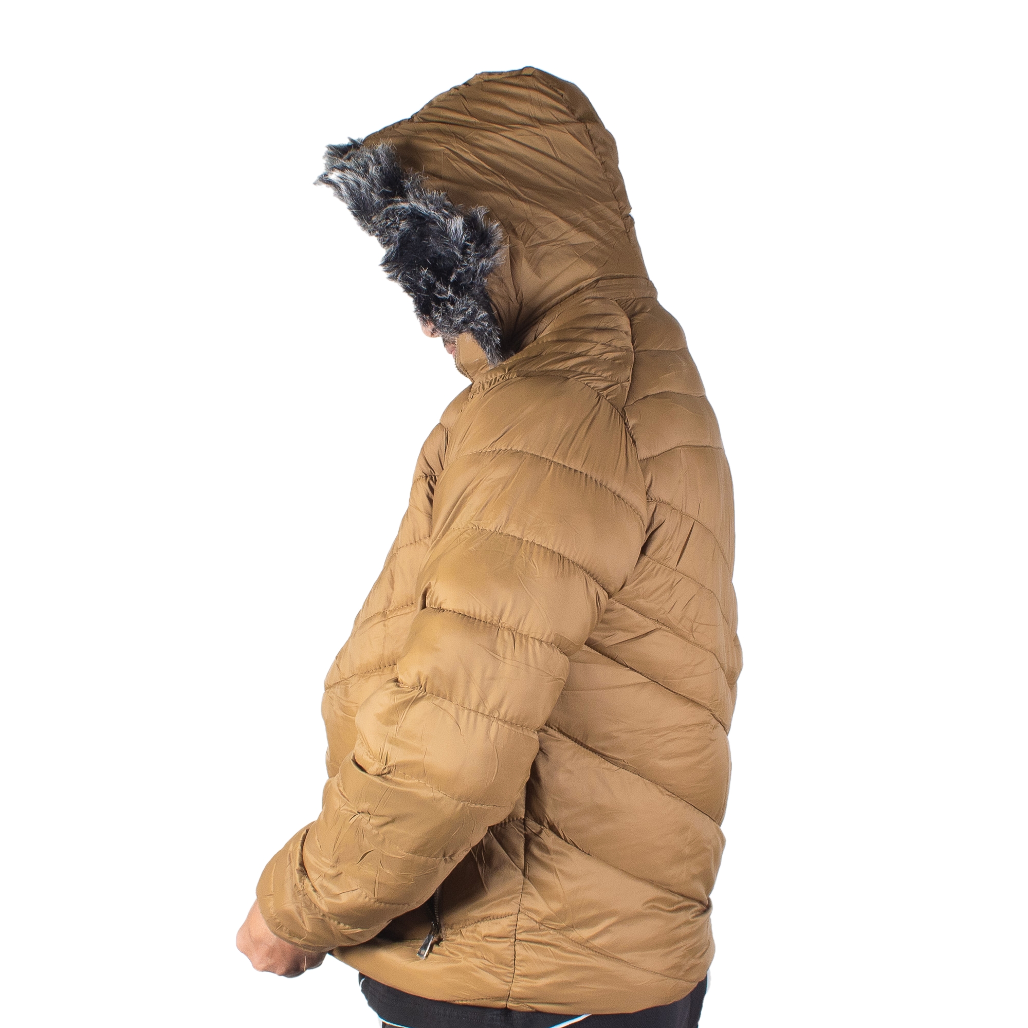 Chamarra Hombre Invierno. Ligera Y Abrigada. Con Capucha