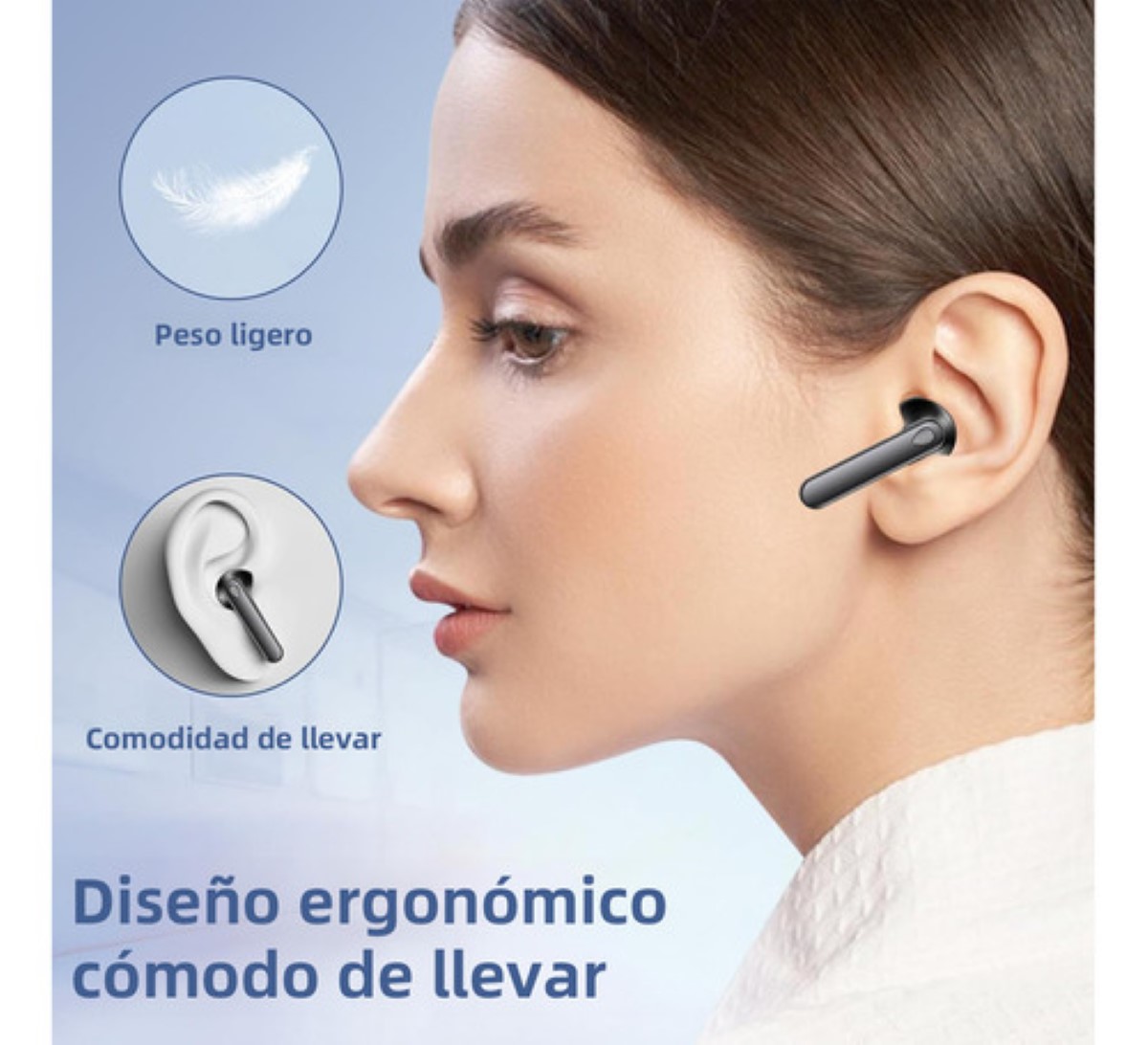 Audífonos Bluetooth Bmani S13 Inalámbricos Auricular Al Agua Con Led Pantalla De Potencia Carga inalambrica Negro