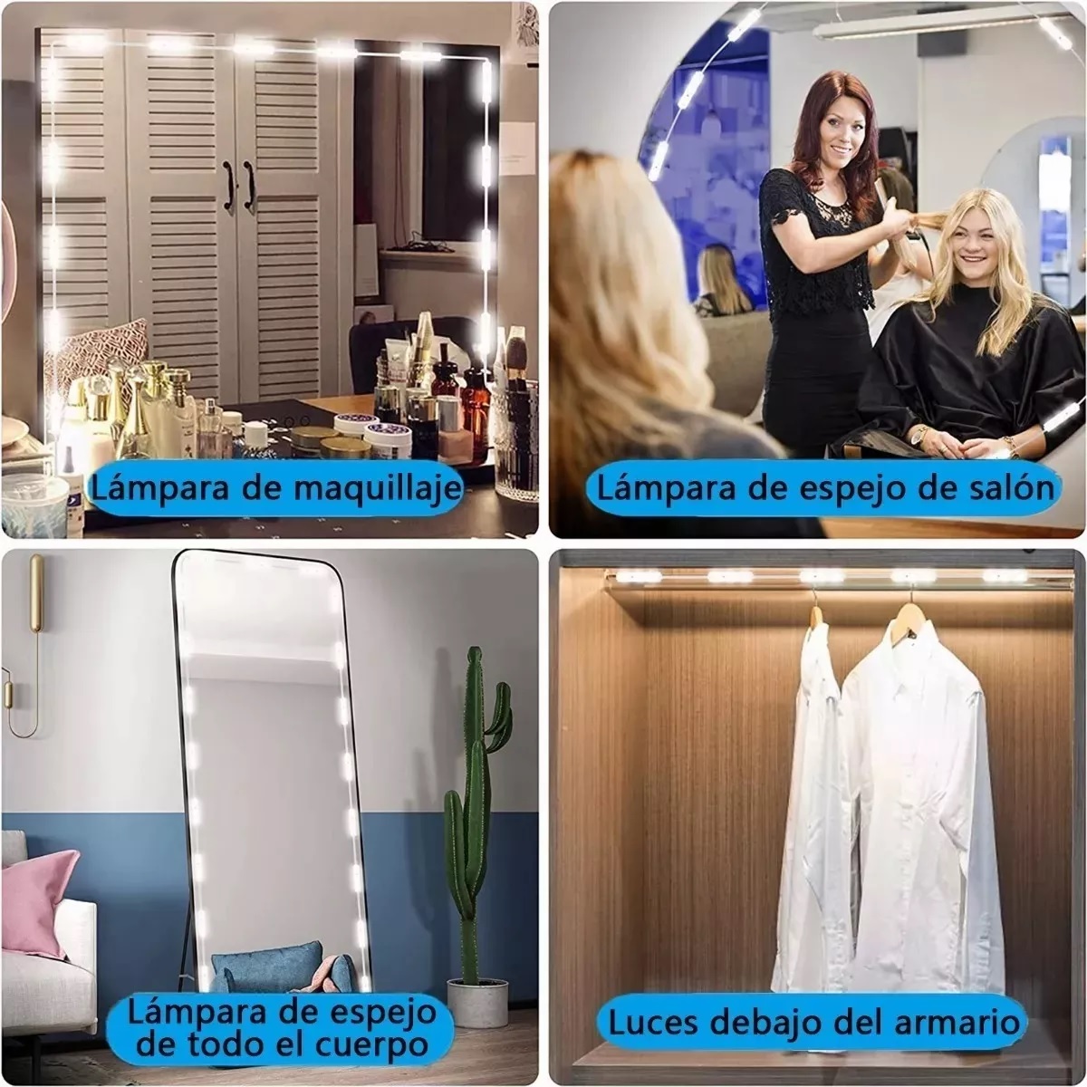 Luces Para Espejo Regulables Focos Led De Tocador 60led