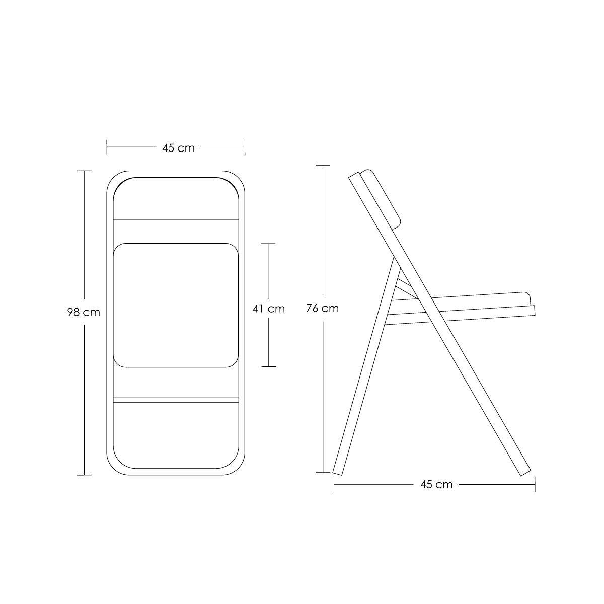 Ilios Innova | Paquete de sillas plegables acolchonadas impermeables para exteriores con estructura metálica resistente y base antideslizante color azul