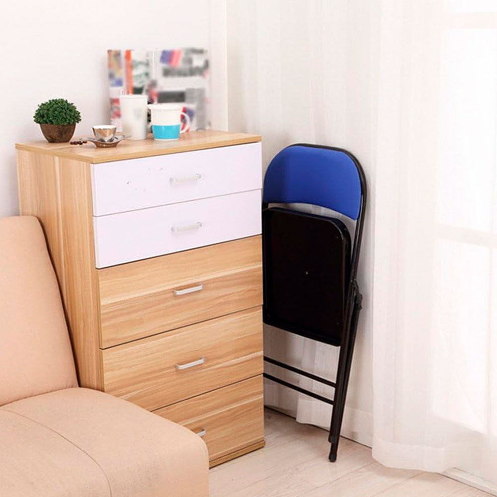 Ilios Innova | Paquete de sillas plegables acolchonadas impermeables para exteriores con estructura metálica resistente y base antideslizante color azul