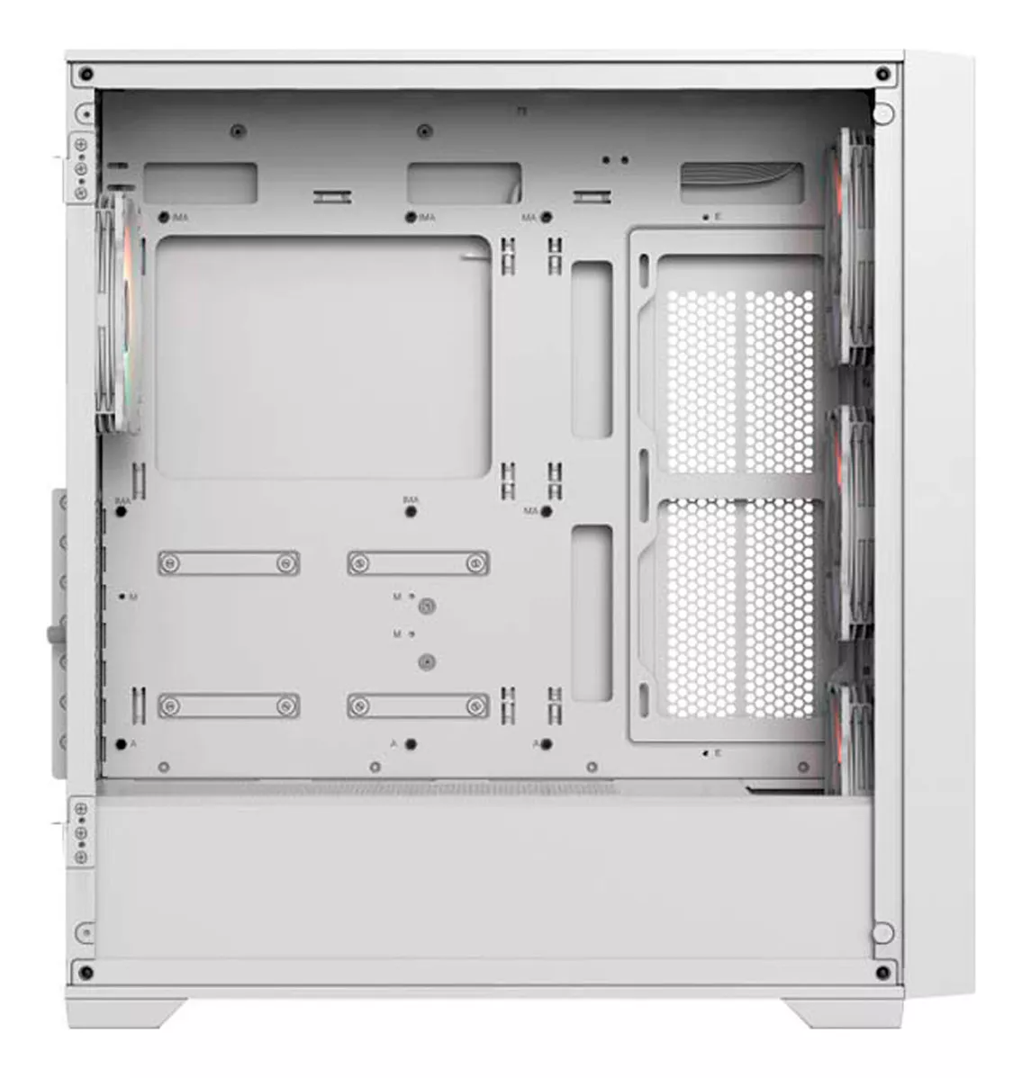 GABINETE BALAM RUSH TWIN MATE 9000 BLANCO E-ATX ARGB C/TEMPLADO S/FUENTE BR-938761