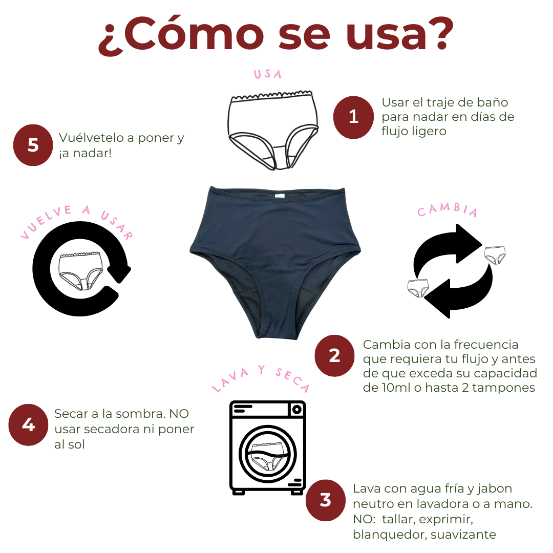 Traje de baño para periodo Soa