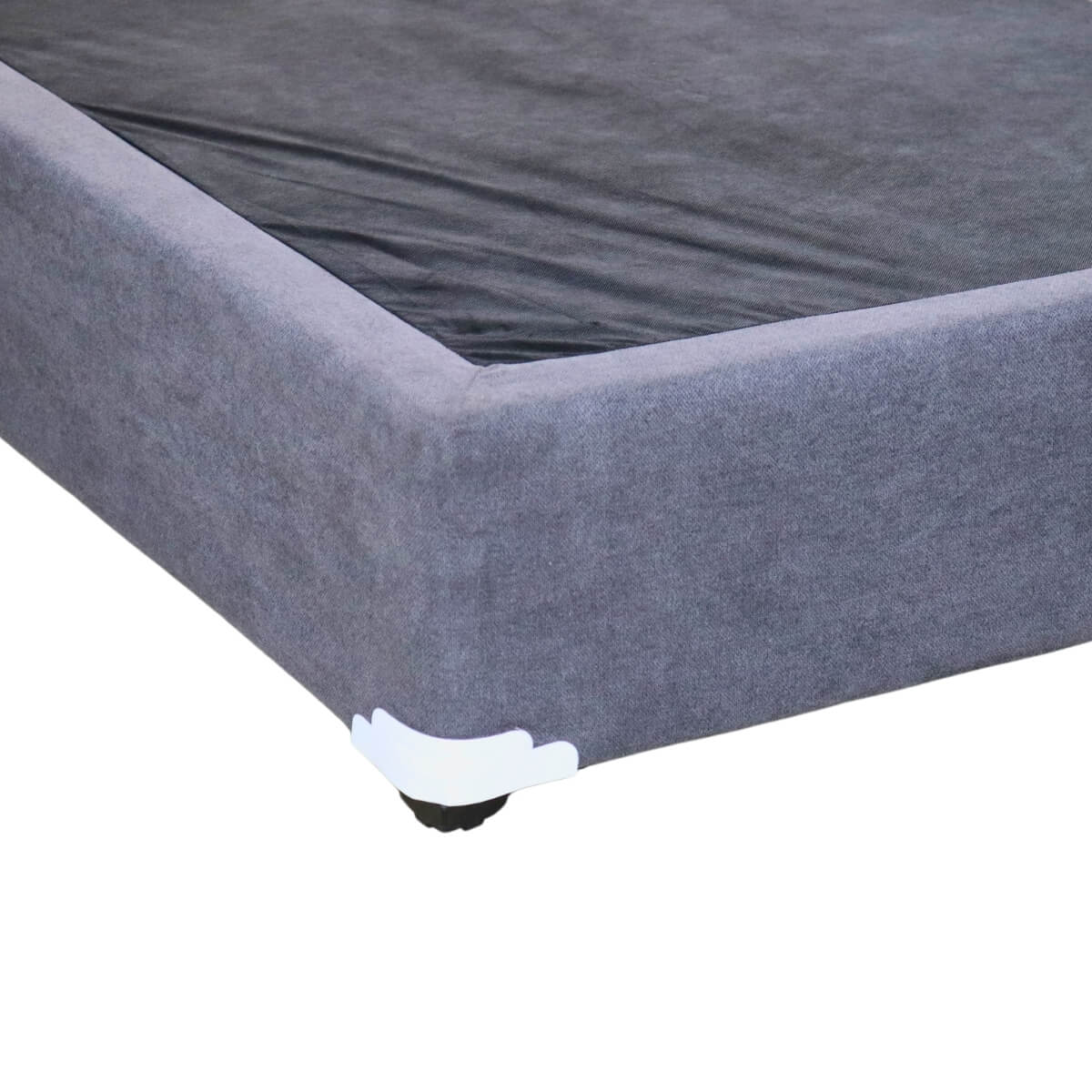 Base para Cama King Size NORVAL Muebles Base de Madera con Moderno tapiz en Lino Gris.