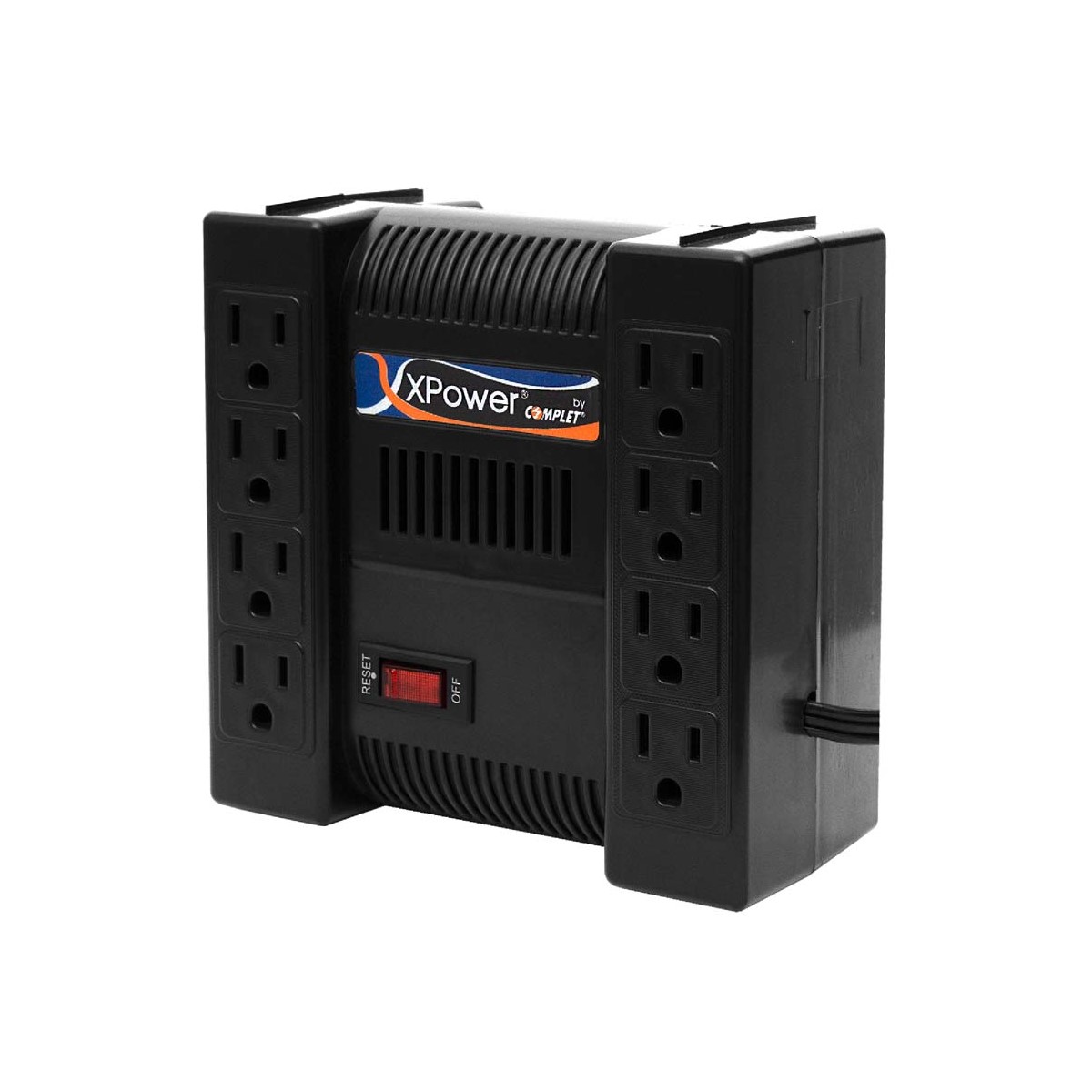Regulador Power Pared 1300va 650w 8 Contactos Hogar Oficina Mac Pc