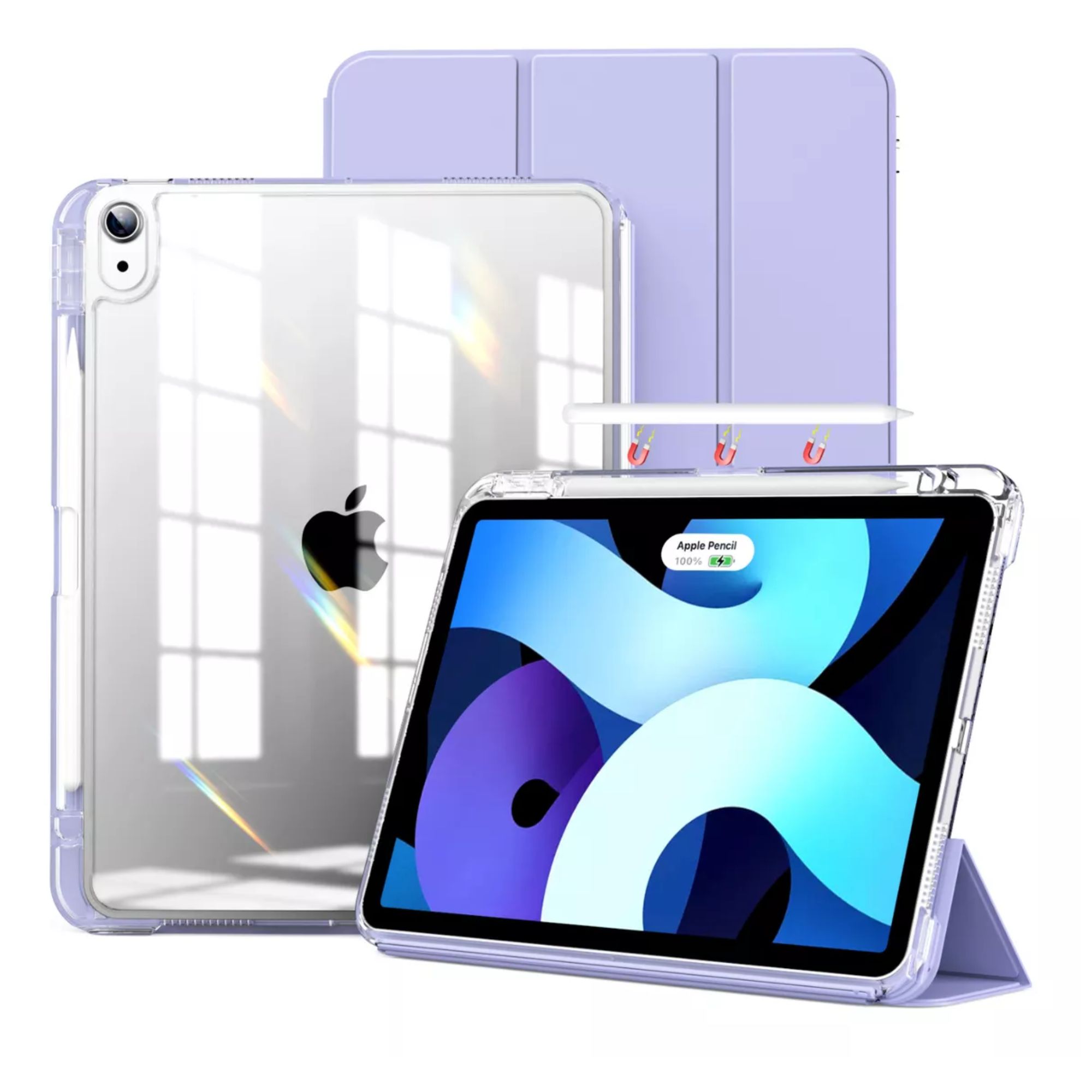 Funda Para iPad Pro 12.9 / Air 13 M2 Smart Cover Soporte Color Lila