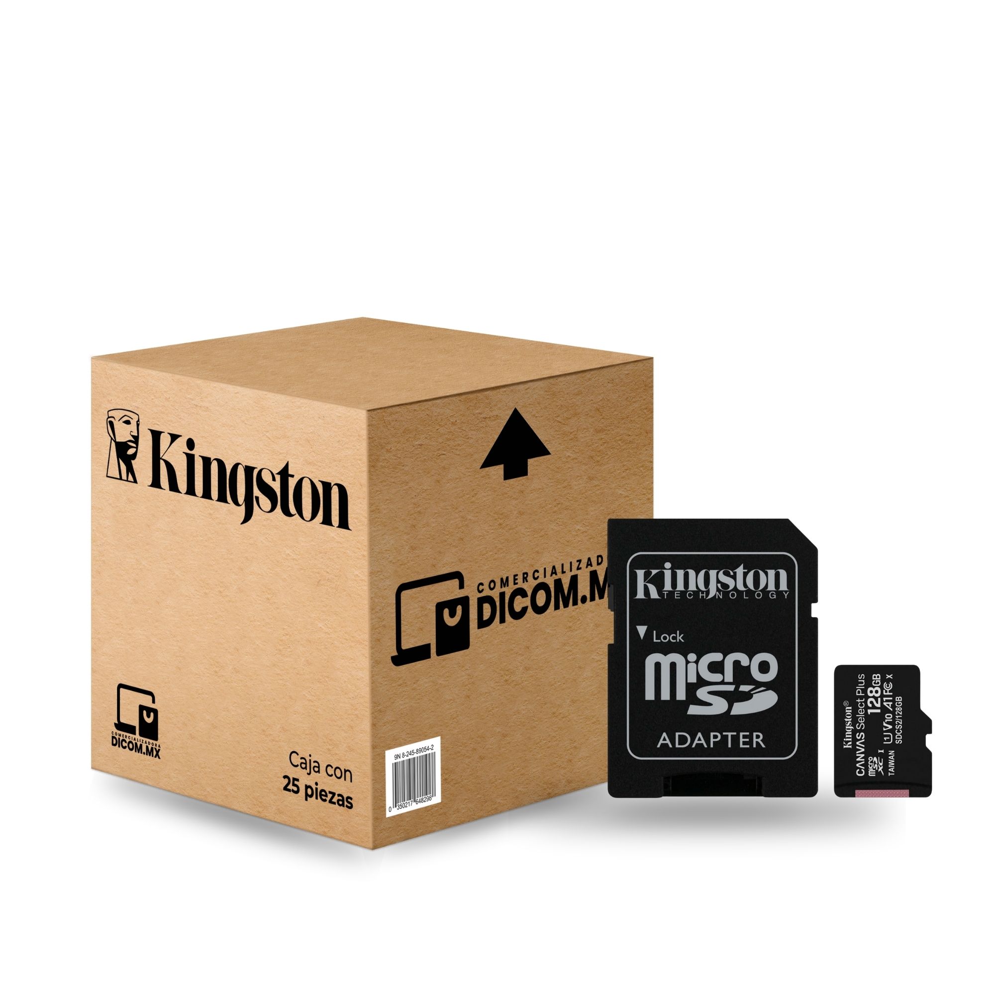 25 Pack - Tarjeta de Memoria microSD de 128 GB Kingston Canvas Select Plus