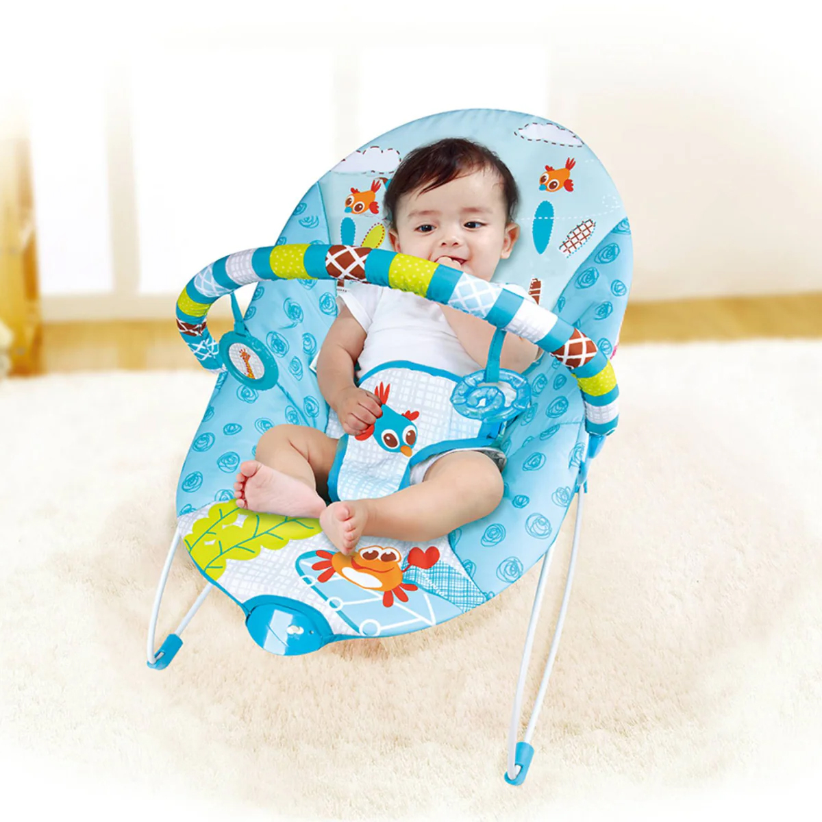 Mecedor Bebe Bouncer Prinsel. Azul