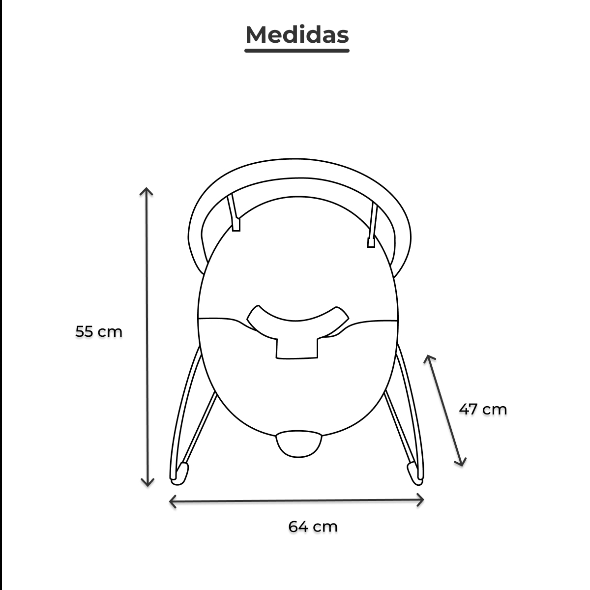 Mecedor Bebe Bouncer Prinsel. Azul