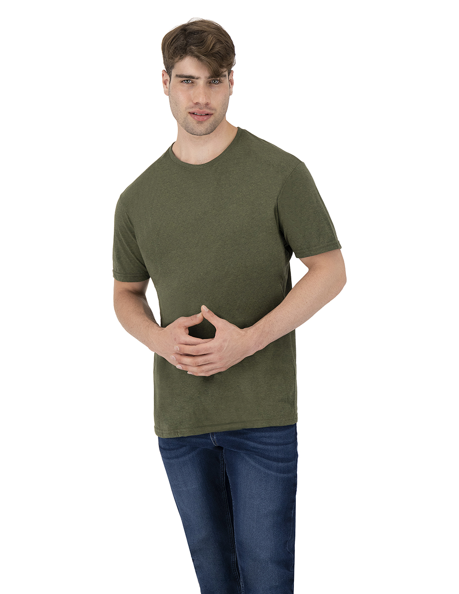 SET DE 2 PLAYERAS BÁSICAS BLANCA, VERDE INDICUM HOMBRE