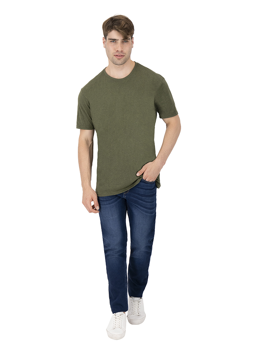 SET DE 2 PLAYERAS BÁSICAS BLANCA, VERDE INDICUM HOMBRE