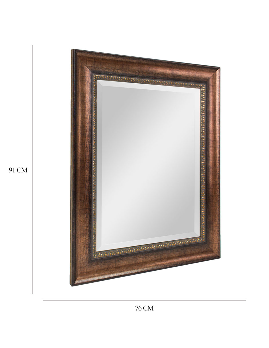 Espejo Decorativo Para Baño Con Marco Color Plata - 76x91 cm - Fine Art Tj