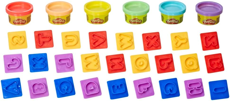 Play Doh Plastilina Moldes Letras Con 6 Masas Hasbro E8532