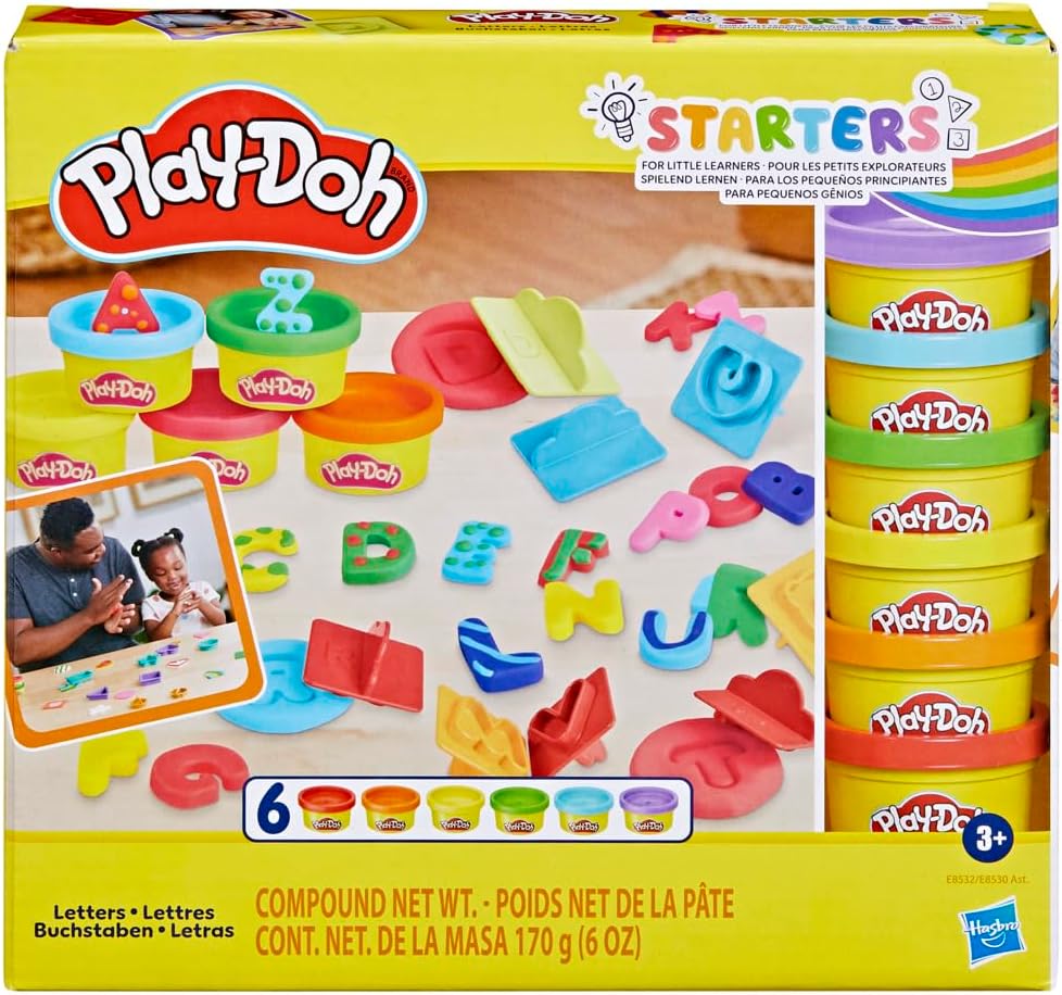 Play Doh Plastilina Moldes Letras Con 6 Masas Hasbro E8532