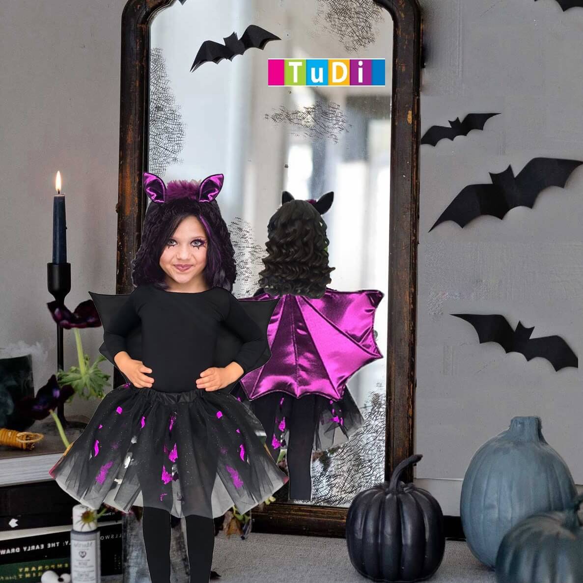 Disfraz de Halloween Murciélaga Vampirina Muerte Murciélago Niña - DISFRACES TuDi