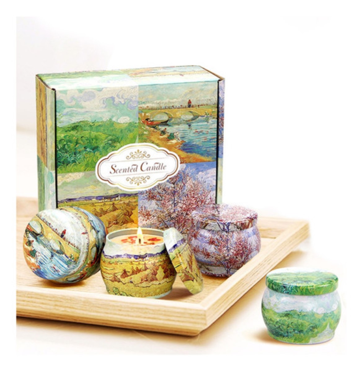 Velas Aromáticas De Cera De Soja Vela De Aromaterapia 3.5oz cuatro estaciones