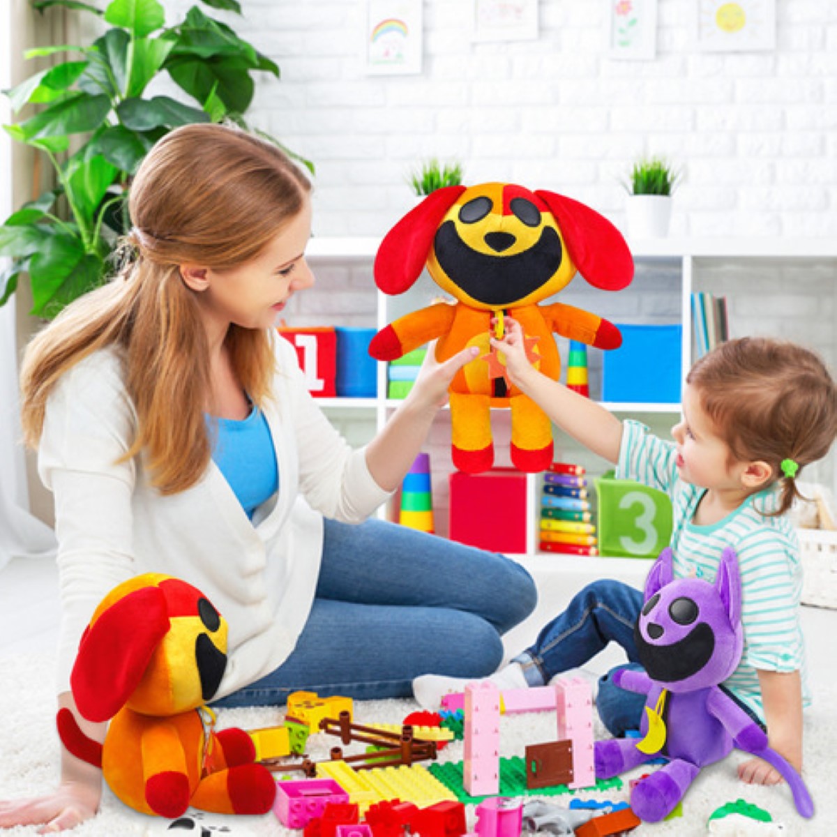 4pc Juguete De Peluche Smiling Critter Regalo Para Niño 30cm MULTICOLOR Set B