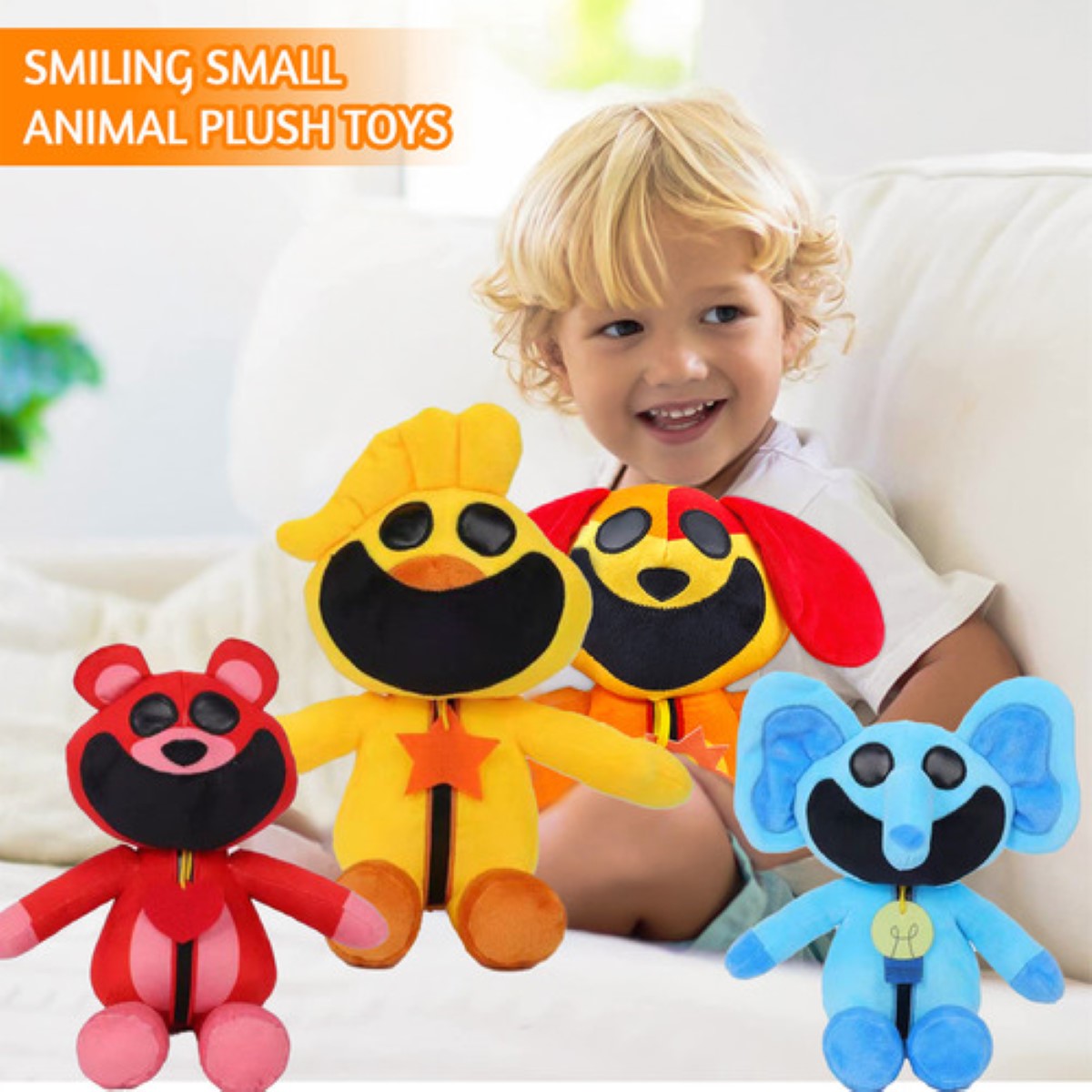 4pc Juguete De Peluche Smiling Critter Regalo Para Niño 30cm MULTICOLOR Set B
