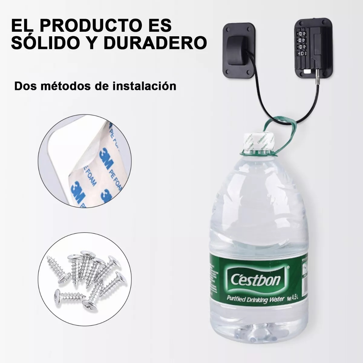 Cerradura De Refrigerador Con Código Para Niños De 2 Piezas Negro