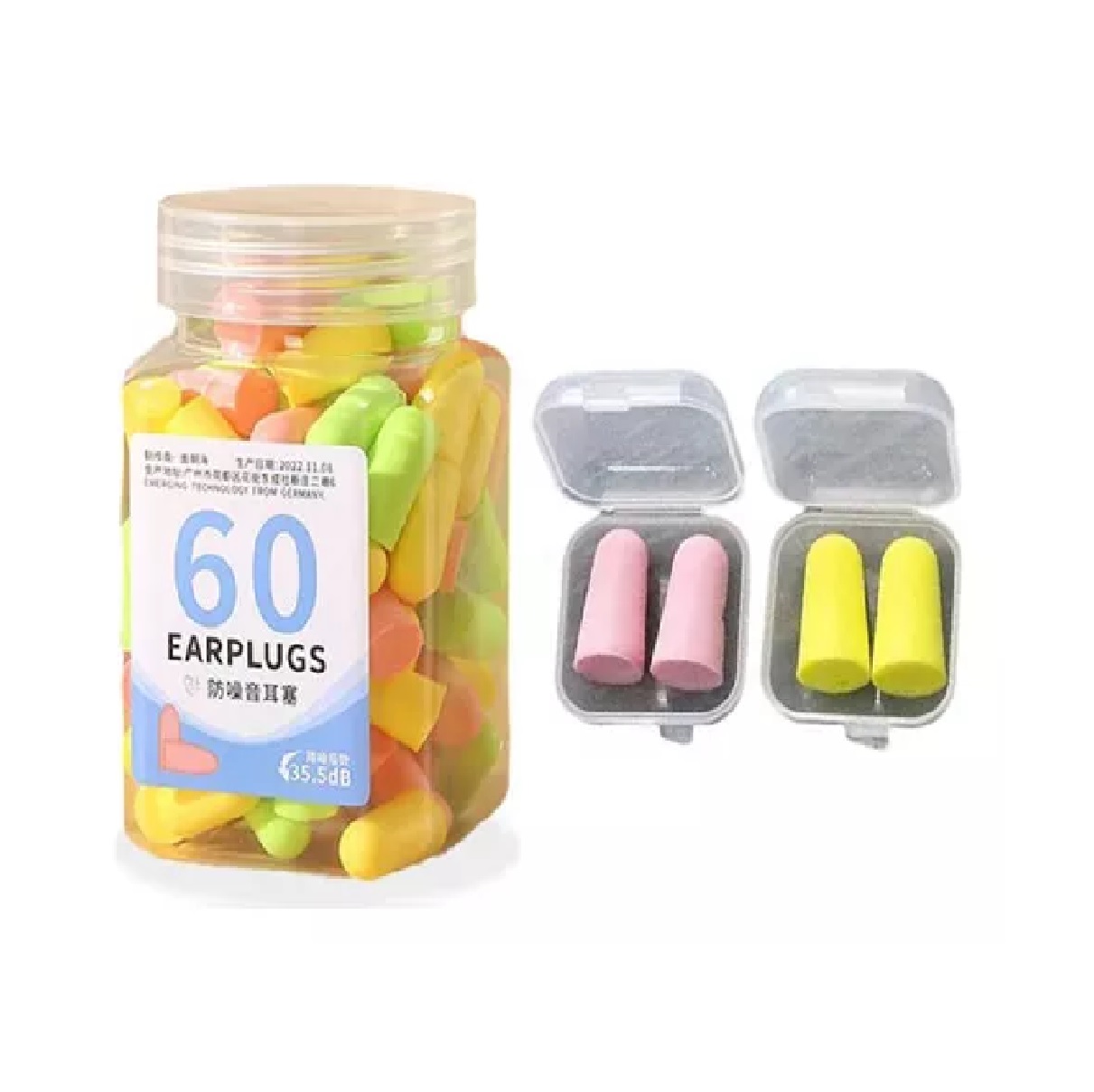 Tapones Para Auditivos Vmimv 60 Pcs Oídos Para Dormir Y Estudia