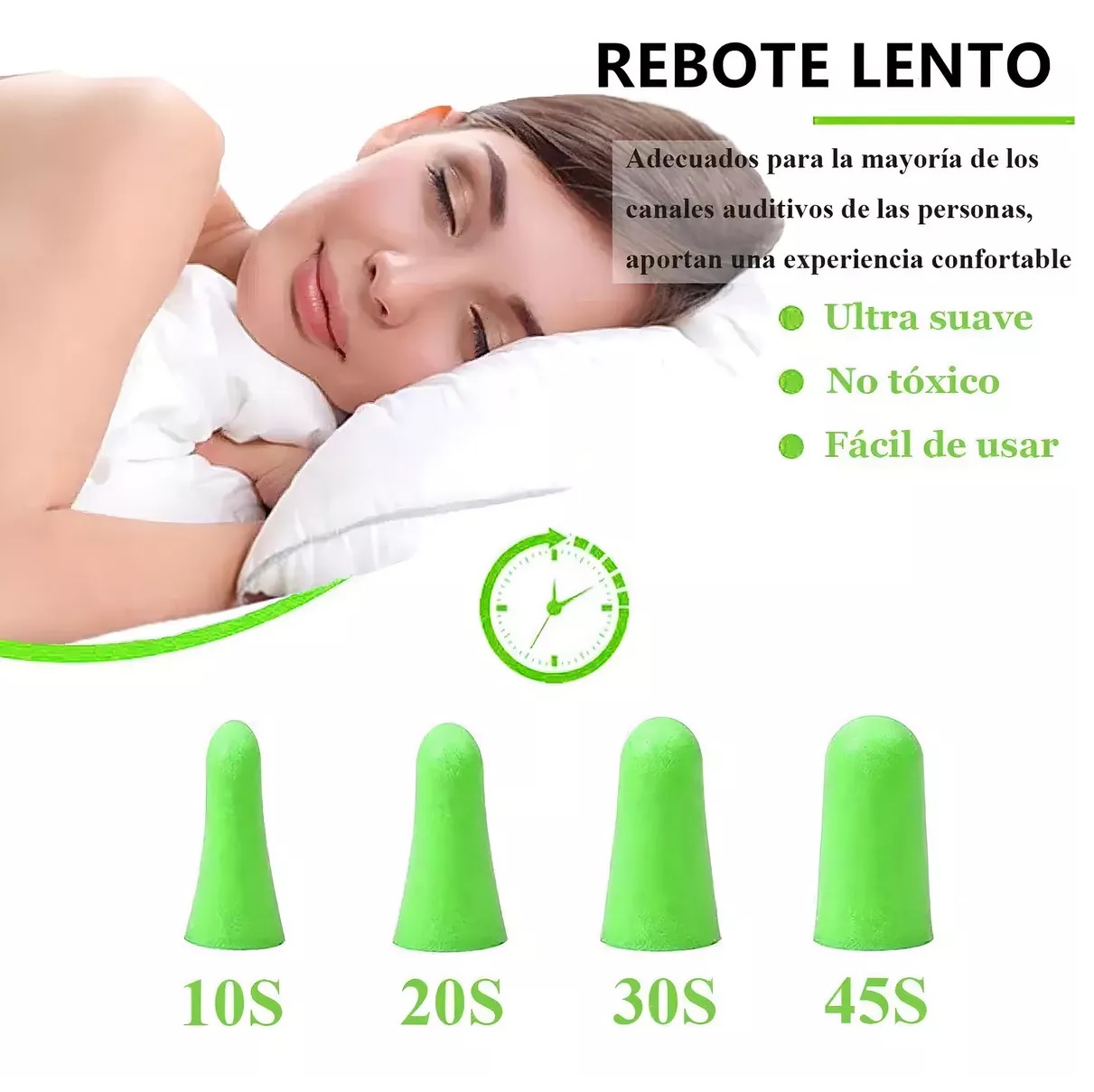 Tapones Para Auditivos Vmimv 60 Pcs Oídos Para Dormir Y Estudia