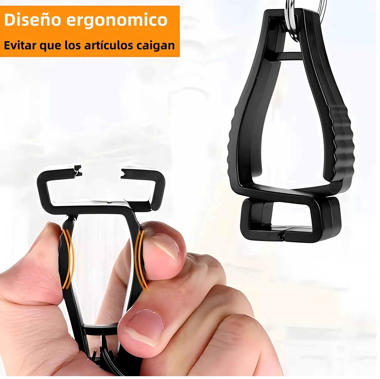 12 Pzs Soporte Clip Para Guantes Trabajo Y Seguridad Negro