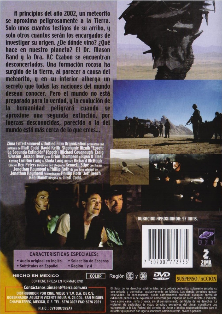 Epoch La Segunda Extincion Pelicula Dvd.
