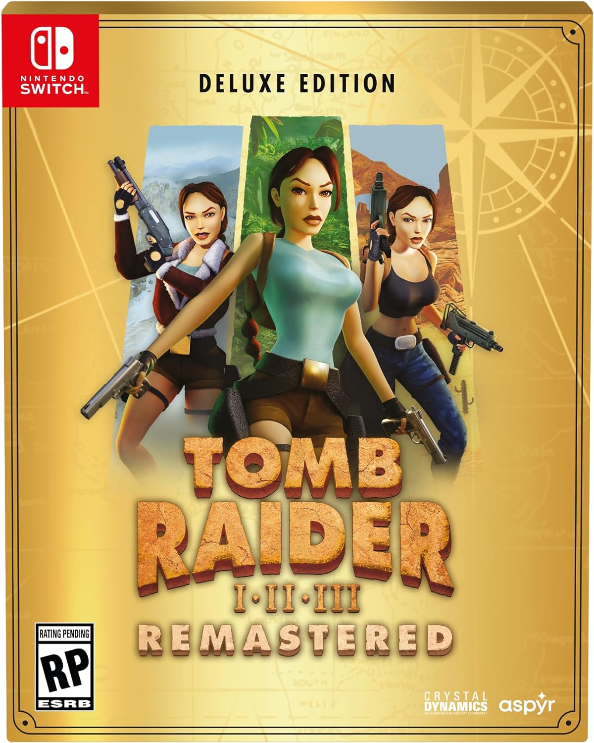 Tomb Raider I-III Remastered Starring Lara Croft Deluxe Edition - Nintendo Switch