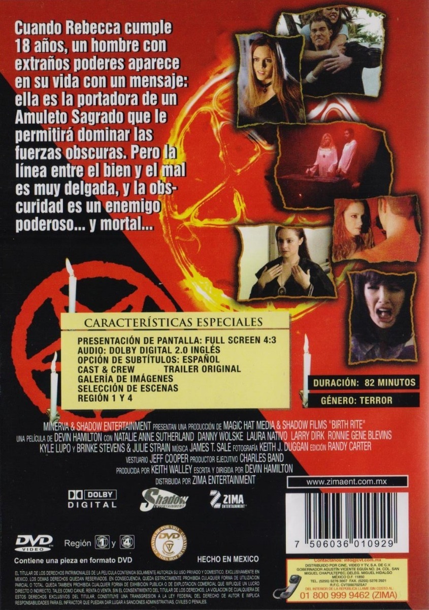 Amuleto Satanico Birth Rite Pelicula Dvd
