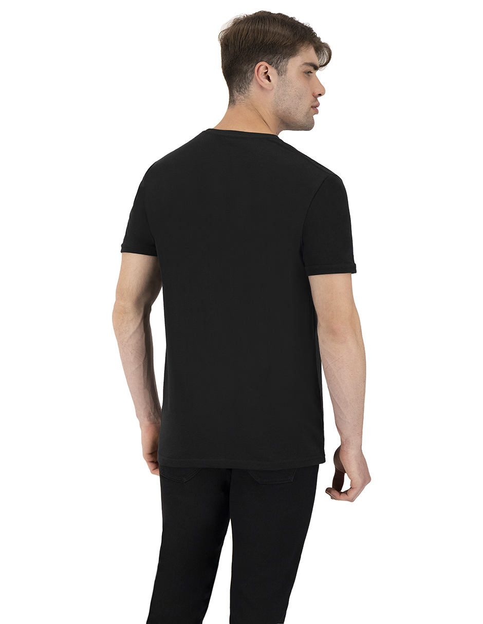 SET DE 3 PLAYERAS BÁSICAS NEGRAS INDICUM HOMBRE