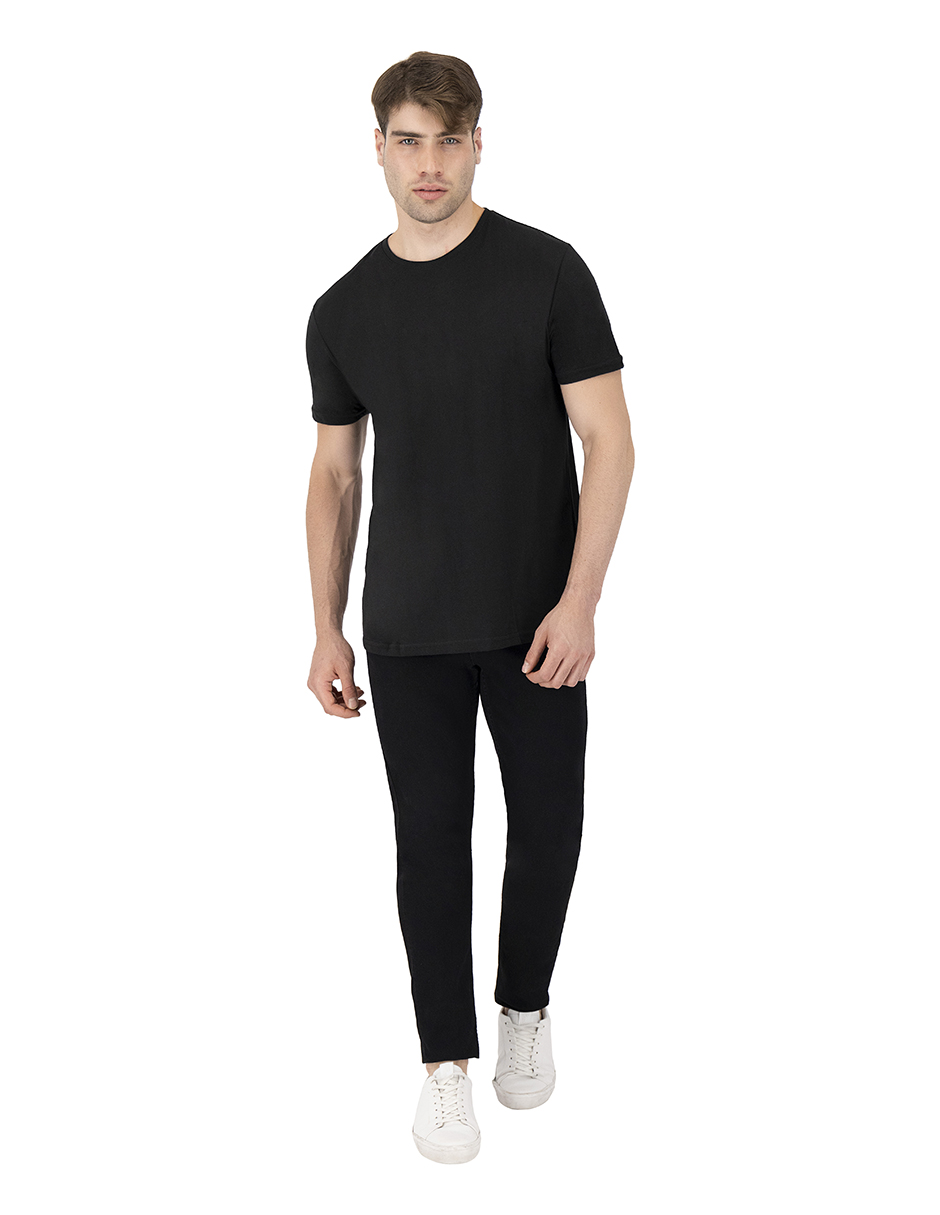 SET DE 3 PLAYERAS BÁSICAS NEGRAS INDICUM HOMBRE
